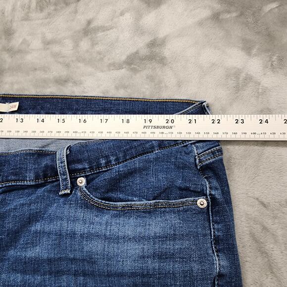 Levi's Jeans Womens 24W Blue Dark Wash Classic Straight Leg Stretch Denim Casual - Picture 11 of 15